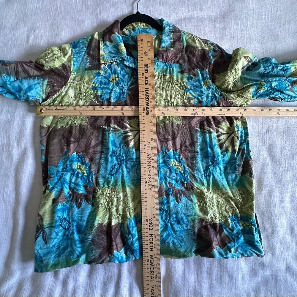 Vintage Laura Ashley Jacket Womens XL Floral Silk Embroidered Button Front Lined - Picture 4 of 9